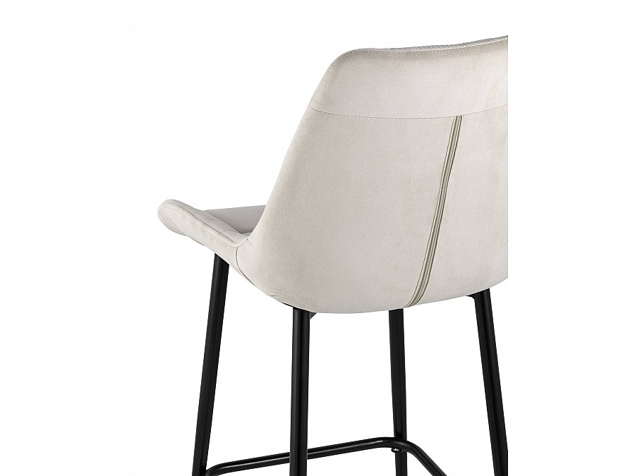 Стул полубарный Флекс велюр бежевый