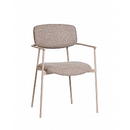 Стул Doe коричневый бежевые ножки