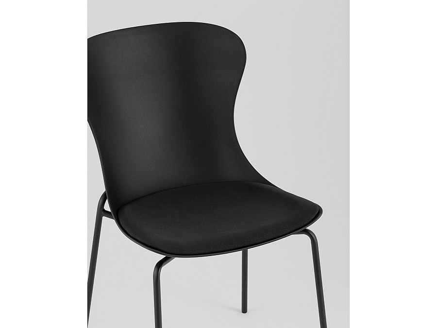 Стул Shaya с подушкой пластик черный