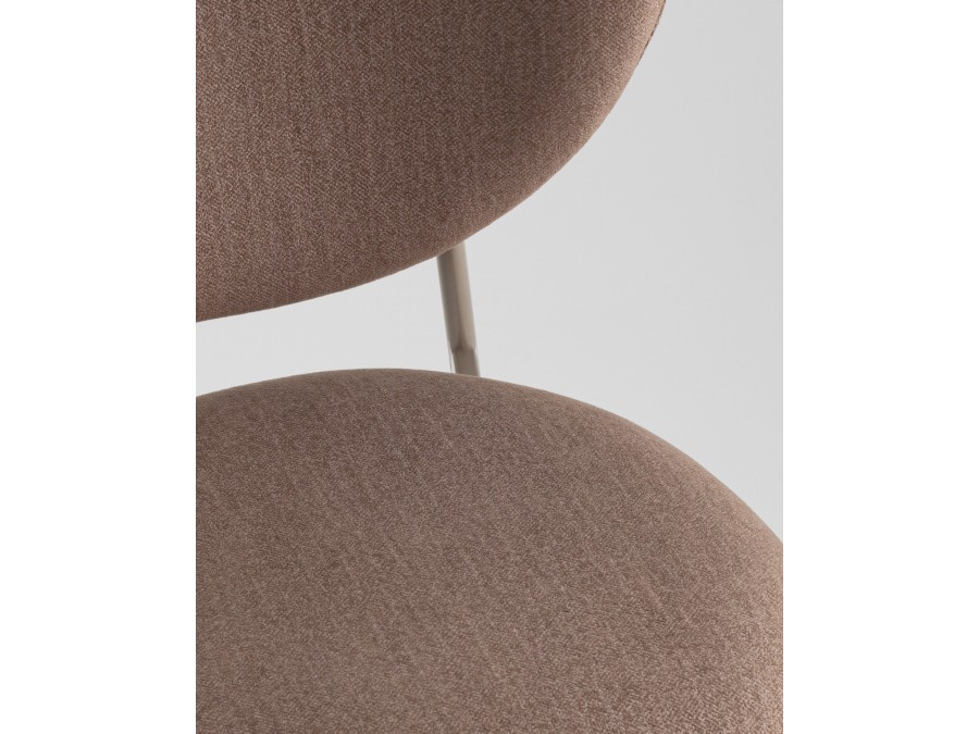 Стул Rina велюр коричневый каркас бежево-серый