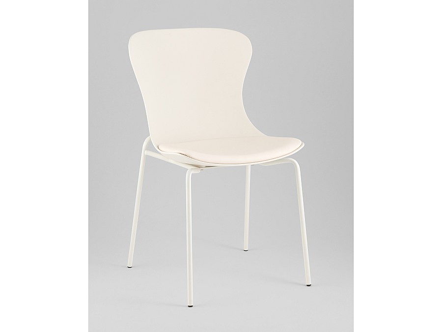 Стул Shaya с подушкой пластик молочный