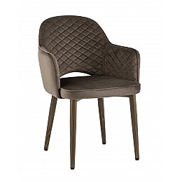 Стул Венера диамант NEW, велюр коричневый (ножки дерево) NP