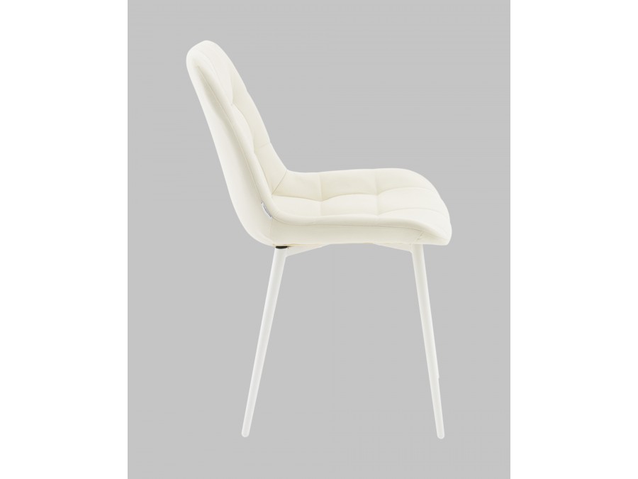 Стул Флекс N светло-бежевый белые ножки