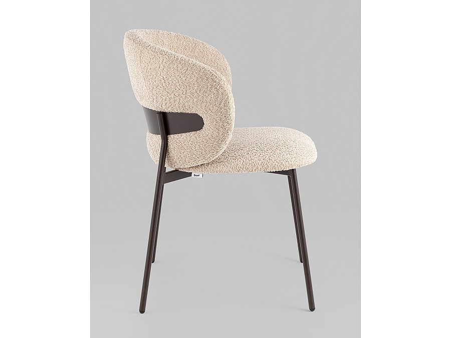 Стул Блейз букле капучино каркас серо-коричневый