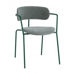 Стул Дженни букле зеленый каркас зеленый полуглянцевый муар