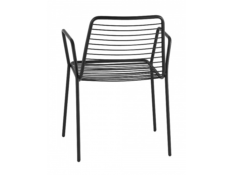Стул с подлокотниками Дели металл черный