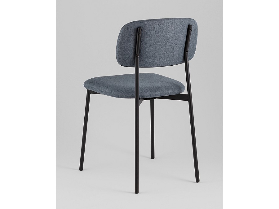 Стул Майло рогожка серо-синий