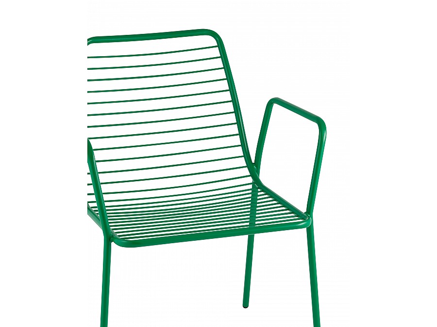Стул с подлокотниками Дели металл зеленый