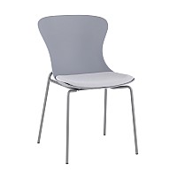 Стул Shaya с подушкой пластик серый