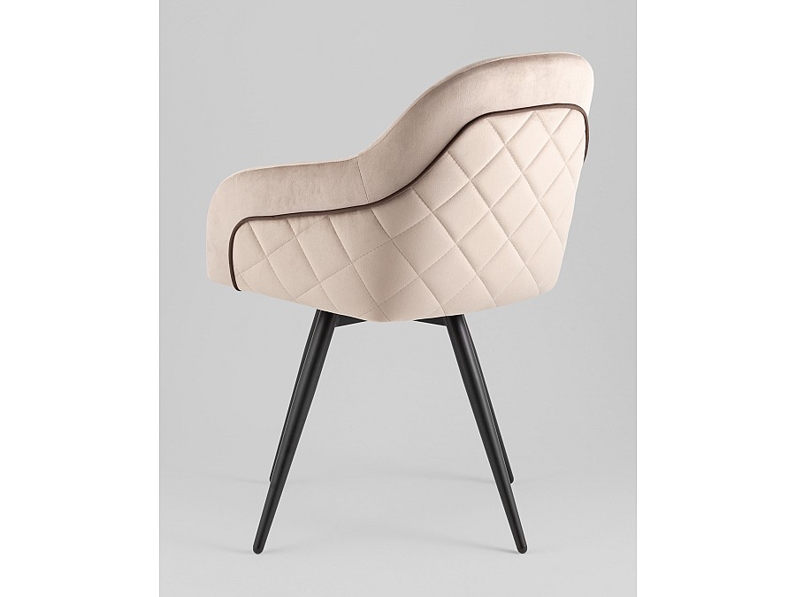 Стул вращающийся Новел New велюр серо-коричневый