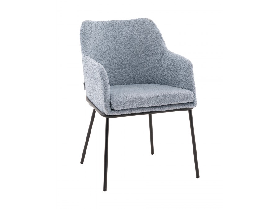 Стул с подлокотниками Кози new ткань букле синий