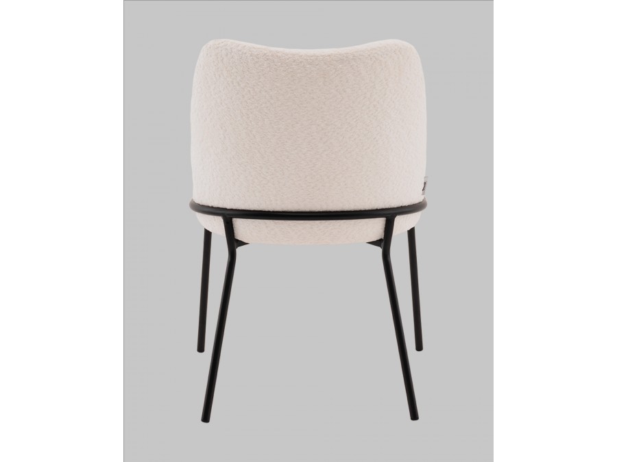 Стул с подлокотниками Кози new ткань букле молочный