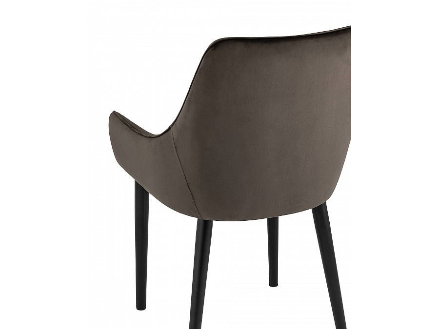 Стул Джоан велюр тёмно-коричневый