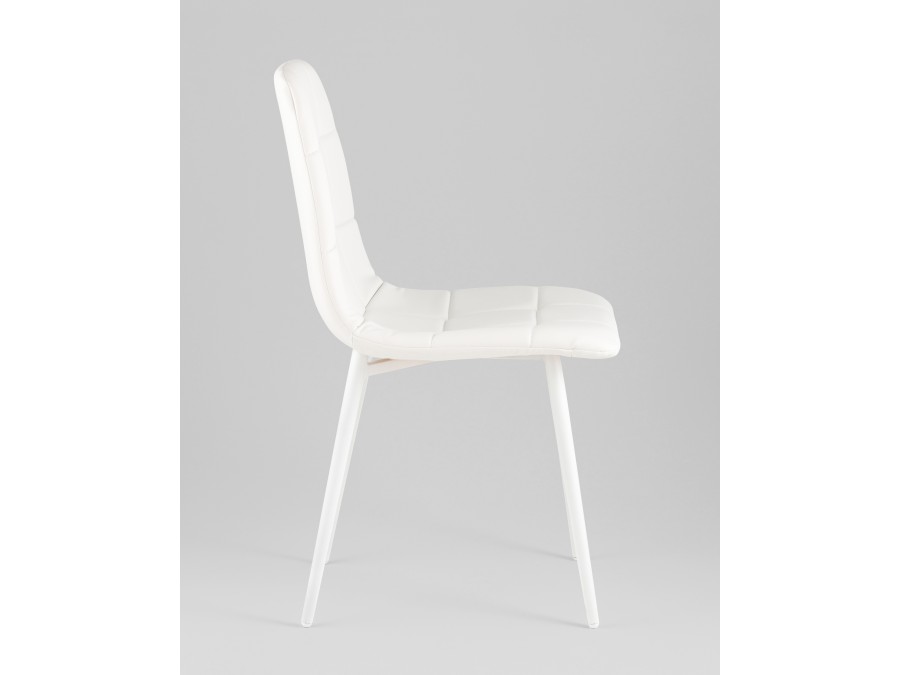 Стул Одди NEW экокожа белый белые ножки