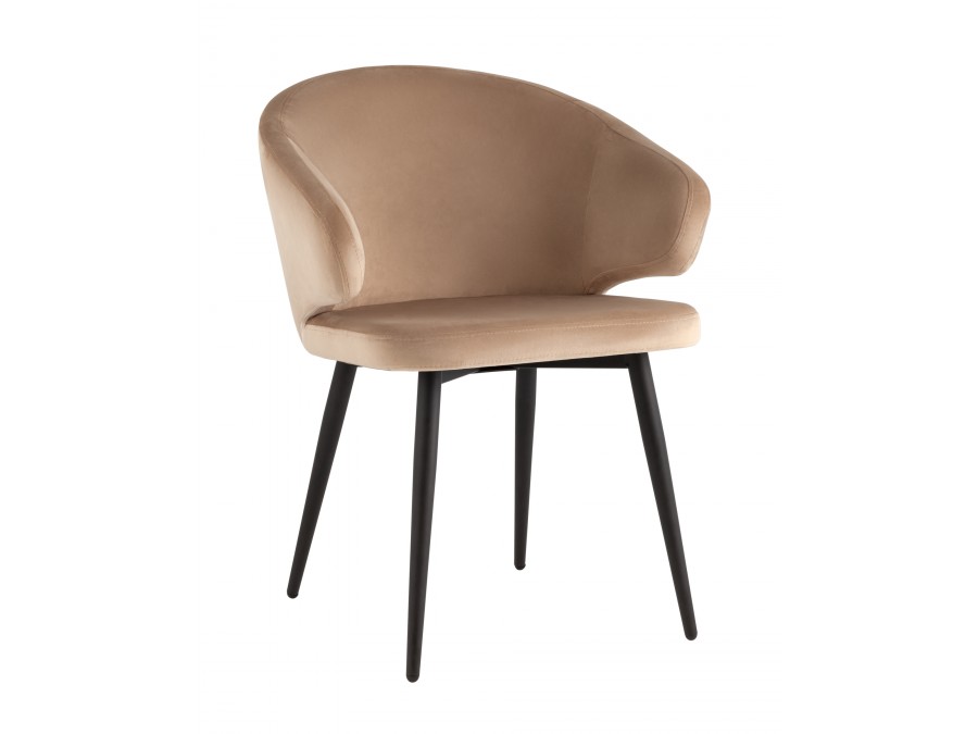 Стул с подлокотниками Codo велюр капучино