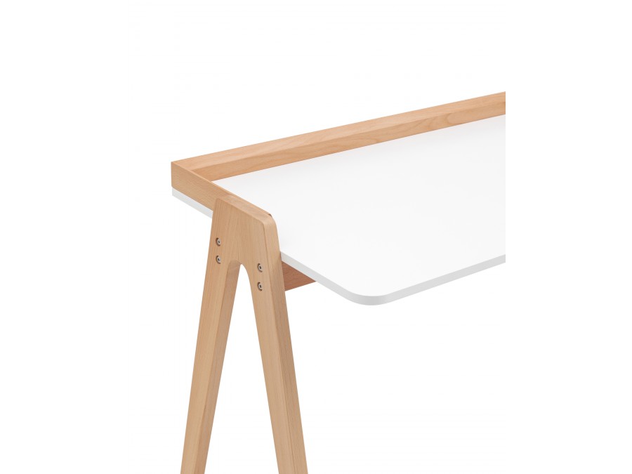 Стол письменный Pyramid 118*53 белый/светлое дерево