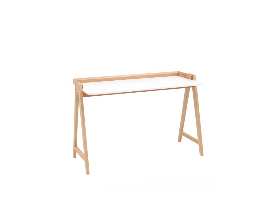 Стол письменный Pyramid 118*53 белый/светлое дерево