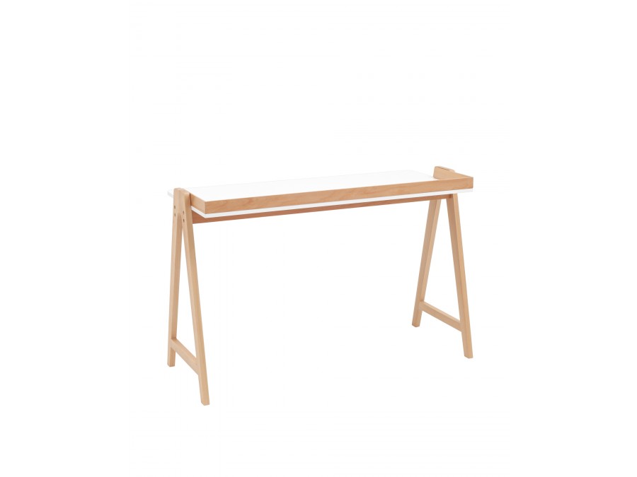 Стол письменный Pyramid 118*53 белый/светлое дерево