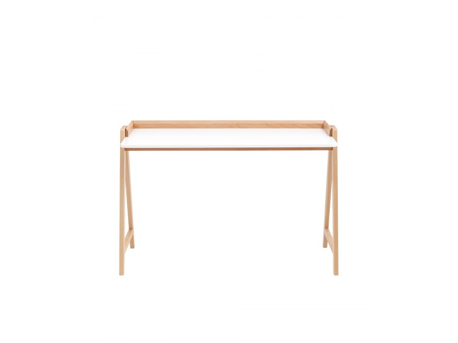 Стол письменный Pyramid 118*53 белый/светлое дерево