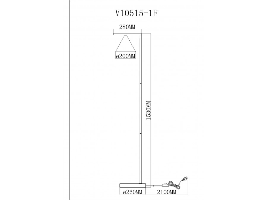 Торшер Moderli V11592-1F Omaha