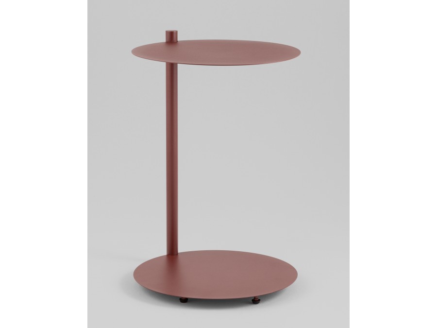 Журнальный столик Siara металл бордовый