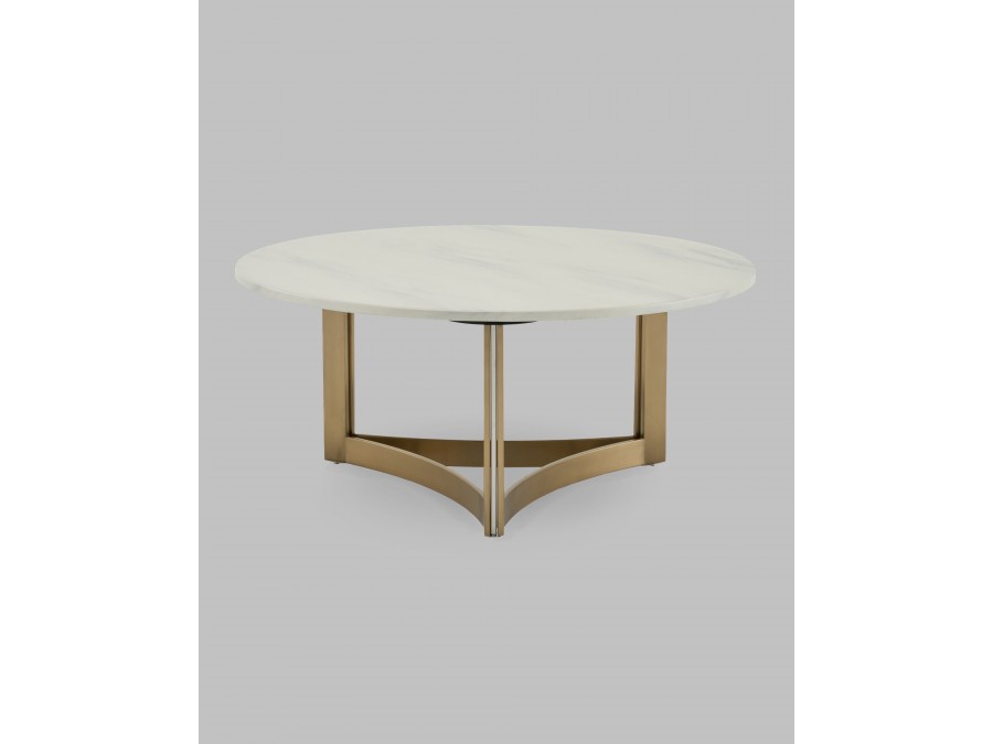 Журнальный столик Кассия 90*90 см светлая керамика