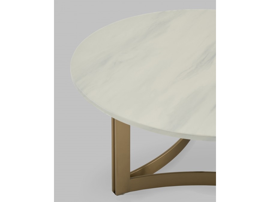 Журнальный столик Кассия 90*90 см светлая керамика