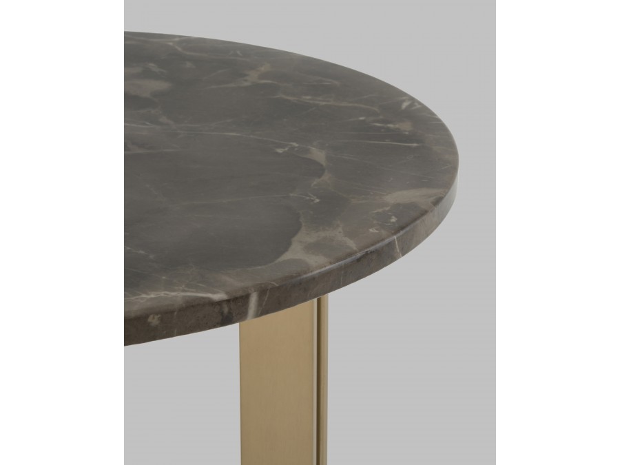 Журнальный столик Кассия 60*60 см темная керамика