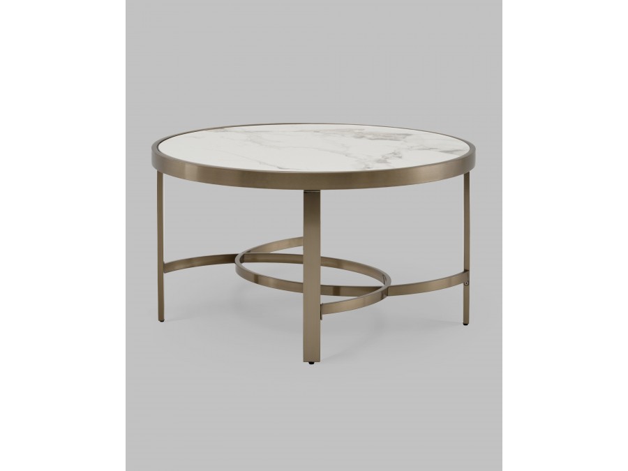 Журнальный столик Адриана 80*80 см светлая керамика