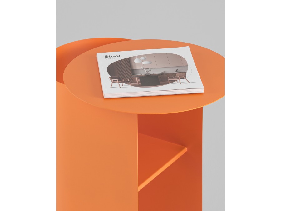 Журнальный столик Floire металл оранжевый