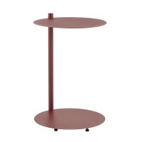 Журнальный столик Siara металл бордовый