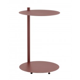 Журнальный столик Siara металл бордовый