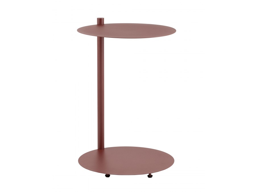 Журнальный столик Siara металл бордовый