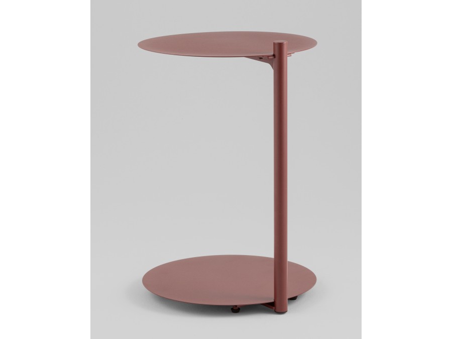 Журнальный столик Siara металл бордовый