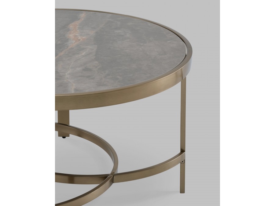 Журнальный столик Адриана 80*80 см серая керамика