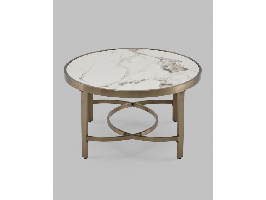 Журнальный столик Адриана 80*80 см светлая керамика