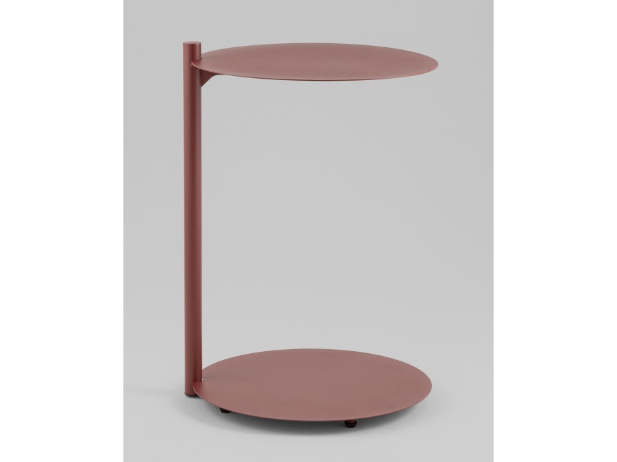 Журнальный столик Siara металл бордовый