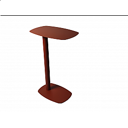 Журнальный столик Eanna L металл красный