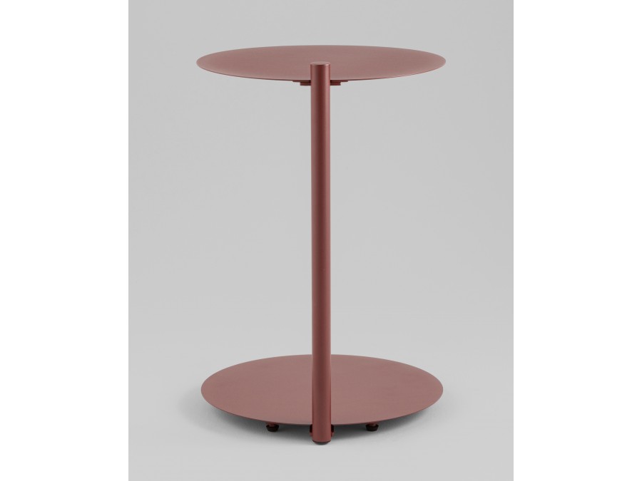 Журнальный столик Siara металл бордовый