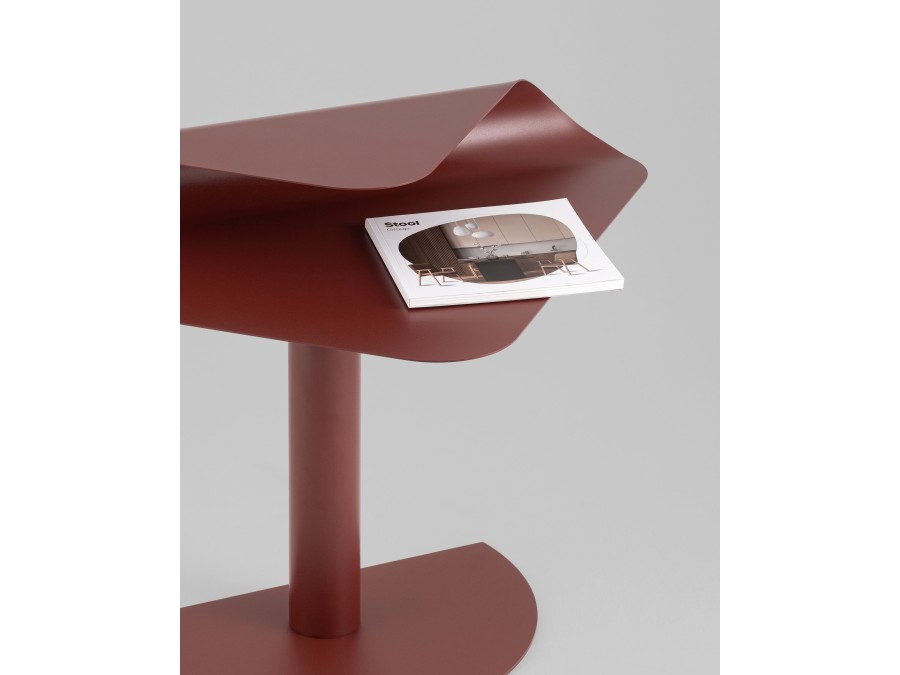 Журнальный столик Cornea металл бордовый