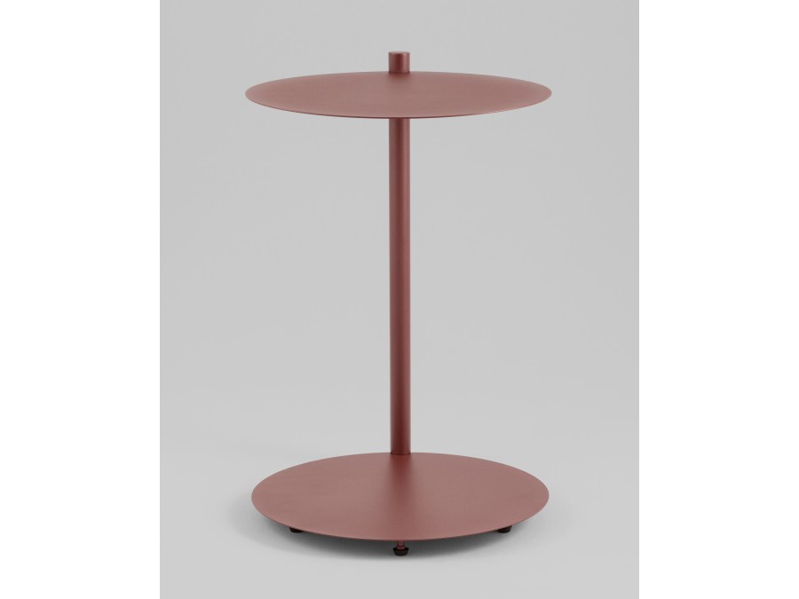 Журнальный столик Siara металл бордовый