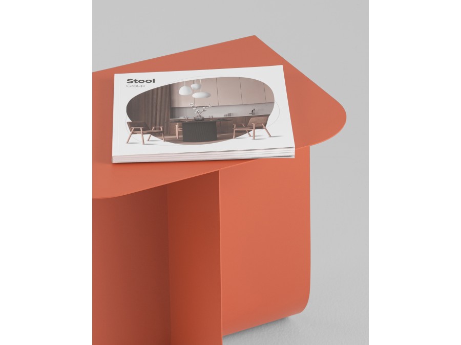 Журнальный столик Laure металл красный