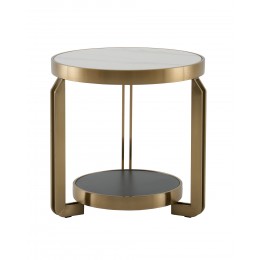 Журнальный столик Калисто 55*55 см светлая и темная керамика