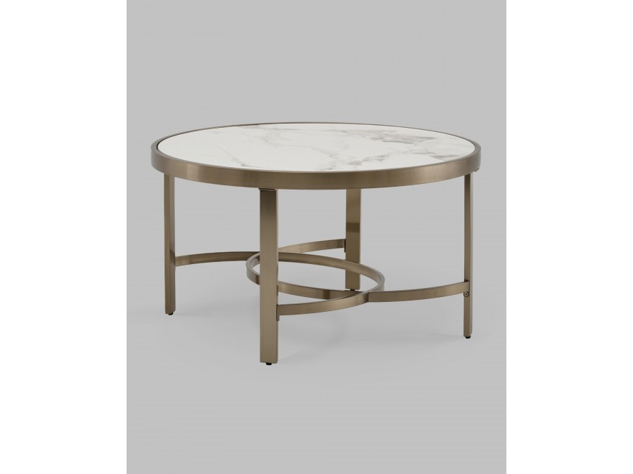 Журнальный столик Адриана 80*80 см светлая керамика