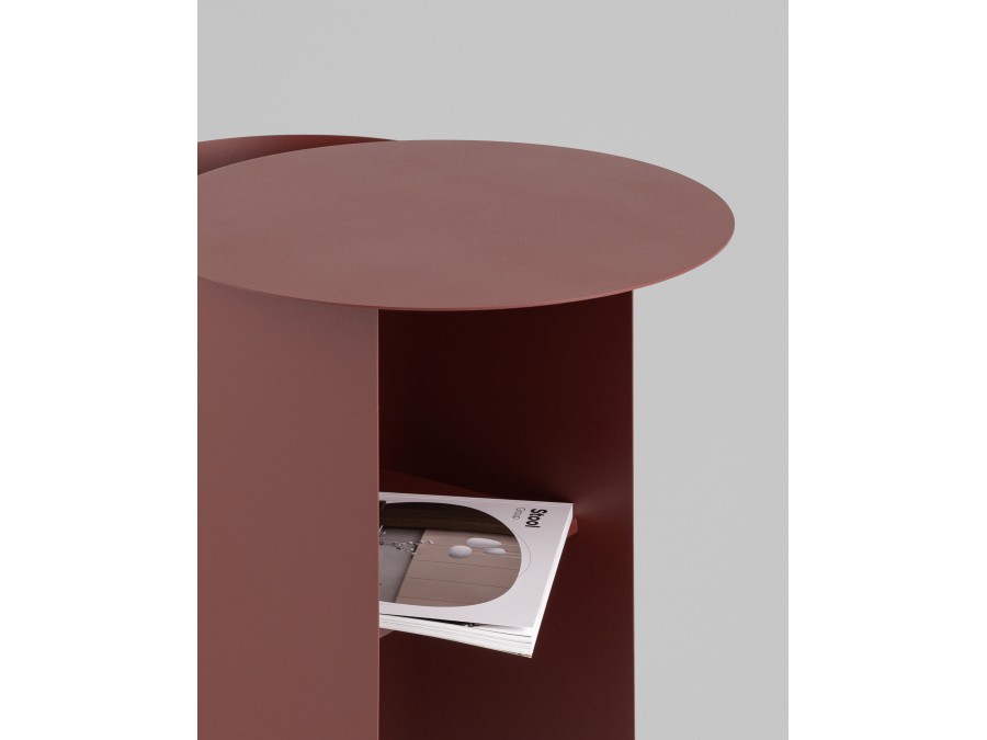 Журнальный столик Floire металл бордовый