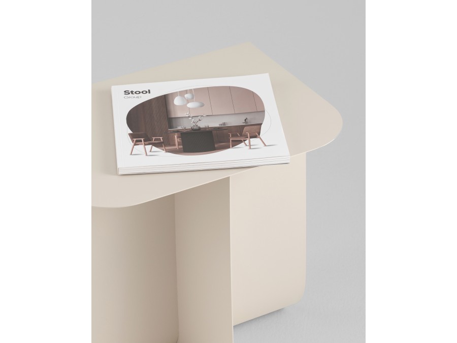 Журнальный столик Laure металл светло-серый