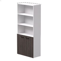 Шкаф полузакрытый Everprof EVO 800х383×1835 Белый/Дуб Пасадена