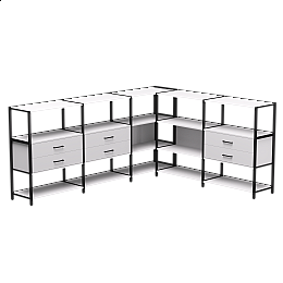 Набор стеллажных систем №15 Everprof EVO 2440x2020x1120 Белый/Черный