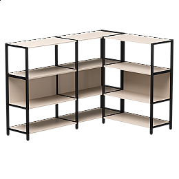 Набор стеллажных систем №14 Everprof EVO 1635x1215x1120 Кашемир/Черный