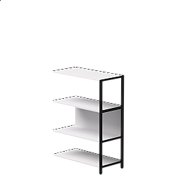 Полустеллаж металлический средний Everprof EVO 805х385×1120 Белый/Черный